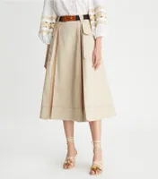 Poplin Pleated Skirt