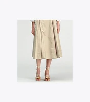 Poplin Pleated Skirt