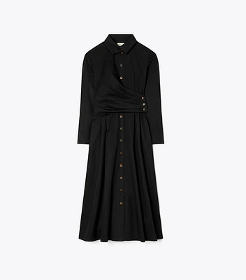 Poplin Wrap Shirtdress