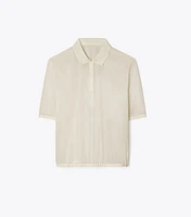 Poplin Zip Polo