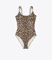 Printed Clip Tank Swimsuit