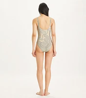 Printed Clip Tank Swimsuit