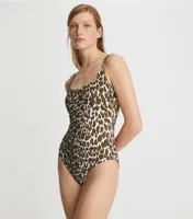 Printed Clip Tank Swimsuit