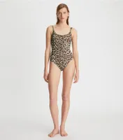 Printed Clip Tank Swimsuit