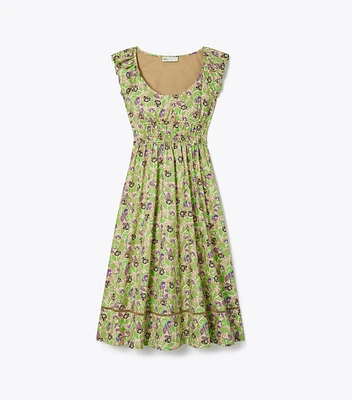 Printed Cotton Poplin Dress