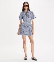 Printed Cotton Poplin Dress