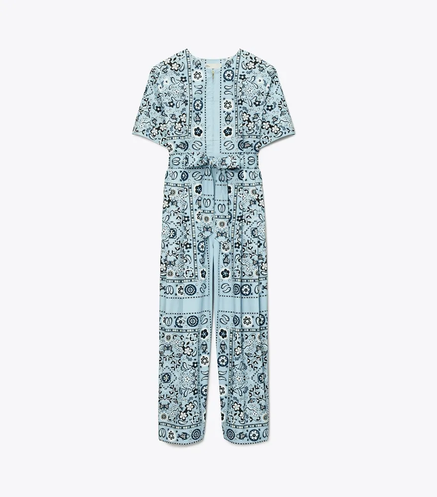 Printed Cotton Poplin Jumpsuit