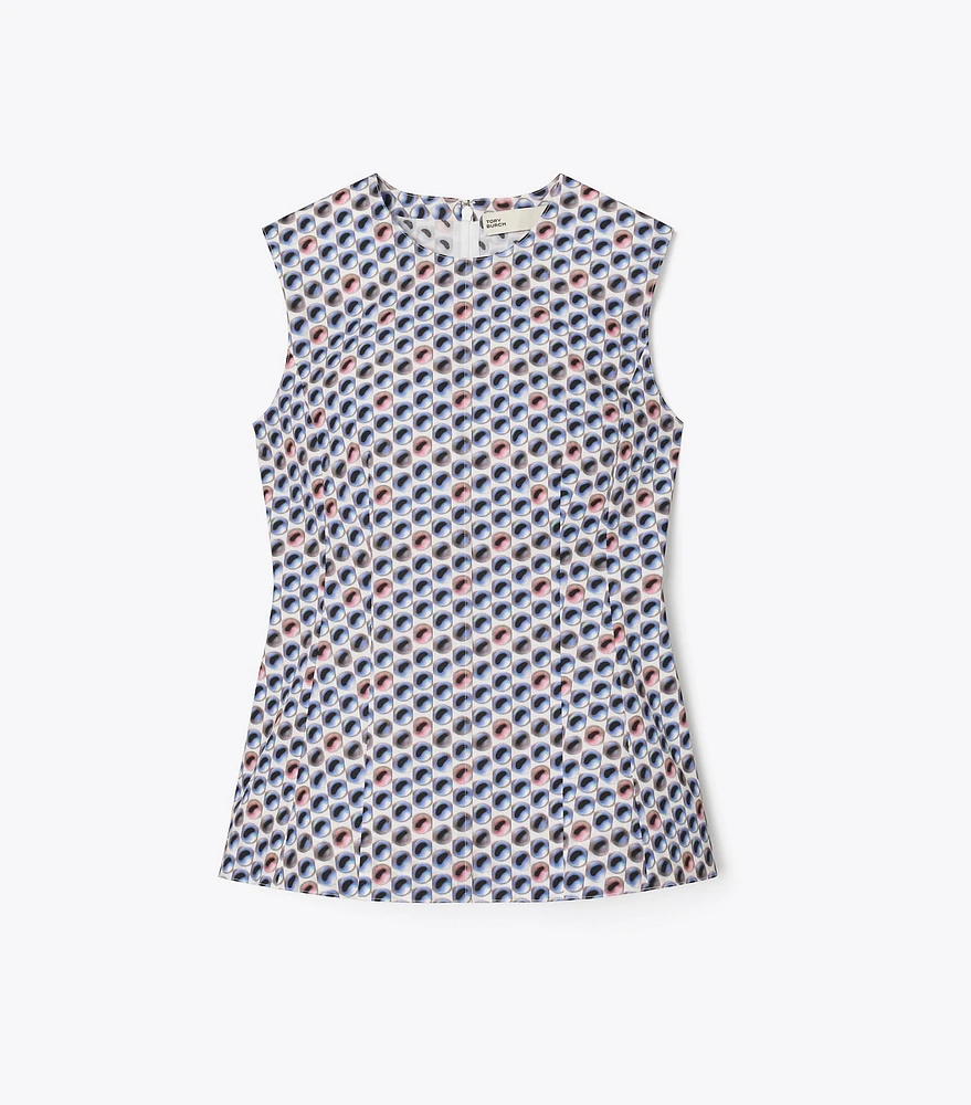 Printed Cotton Poplin Top