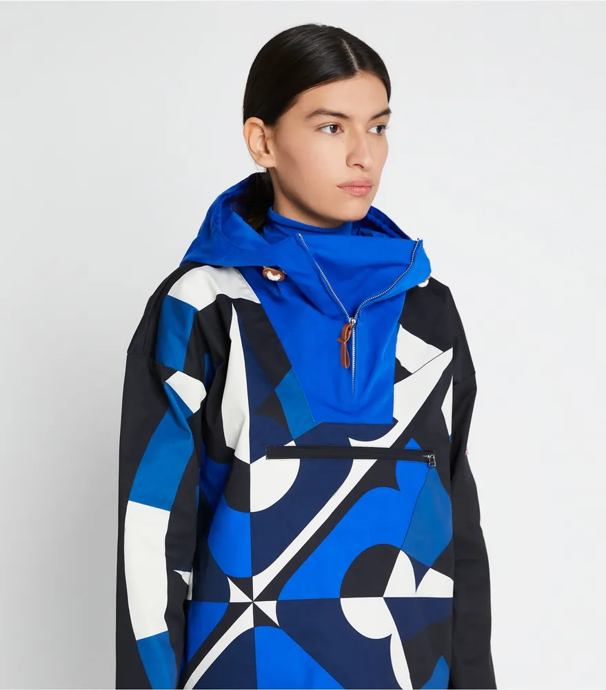 Printed Half-Zip Anorak