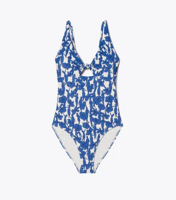 Printed Knot One-Piece