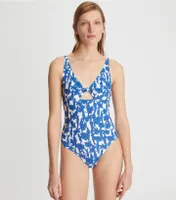 Printed Knot One-Piece