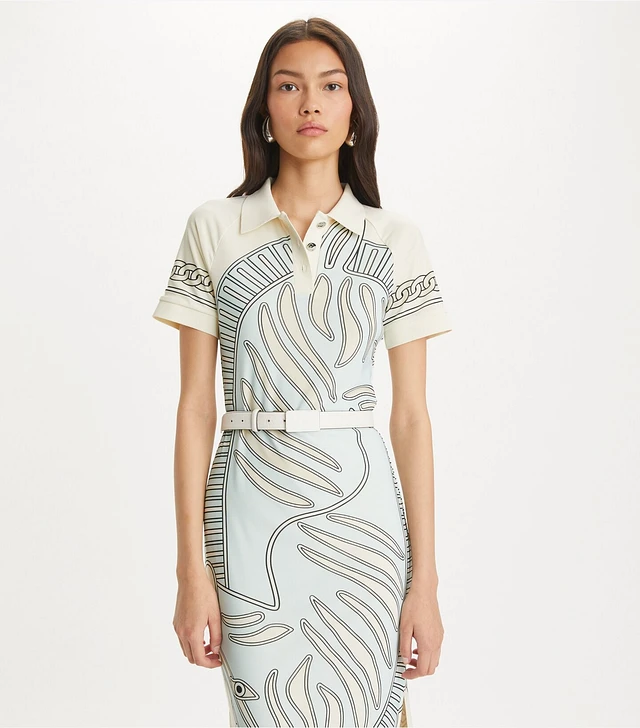 Tory Sport Printed Mesh Polo Dress | The Summit Tory Sport Printed Mesh Polo Dress | The Summit