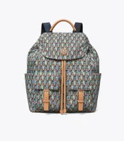 Printed Nylon Flap Backpack