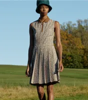 Printed Performance Pleated Golf Dress