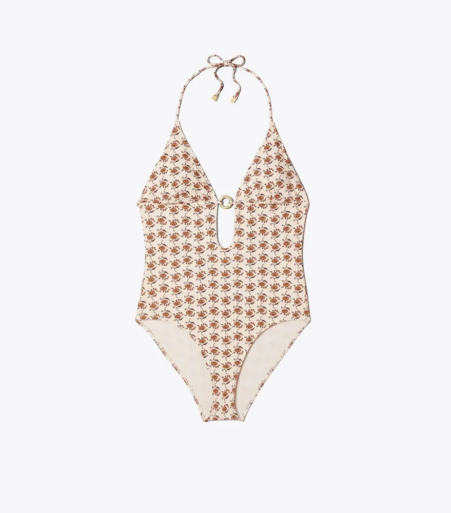 Printed Ring One-Piece Swimsuit