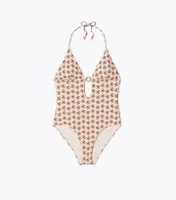 Printed Ring One-Piece Swimsuit