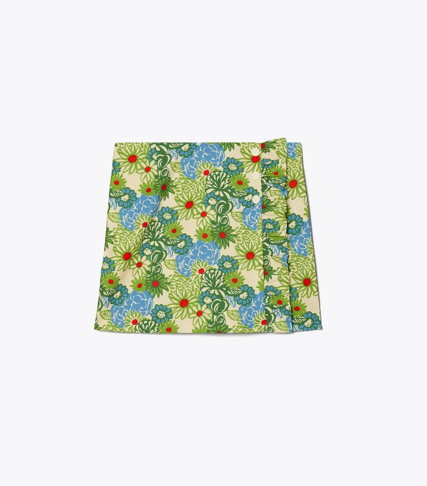 Printed Ruffle Skort