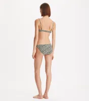 Printed Shirred Underwire Bikini Top
