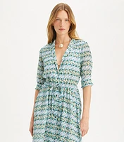 Printed Shirtdress