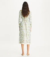 Printed Silk Twill Shirtdress