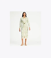 Printed Silk Twill Shirtdress