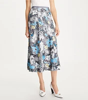 Printed Silk Twill Skirt