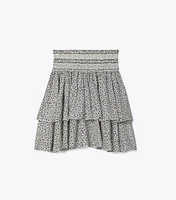 Printed Smocked Skirt