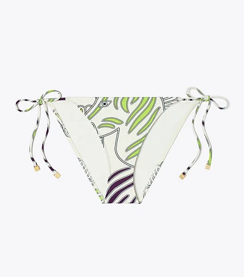 Printed String Bikini Bottom