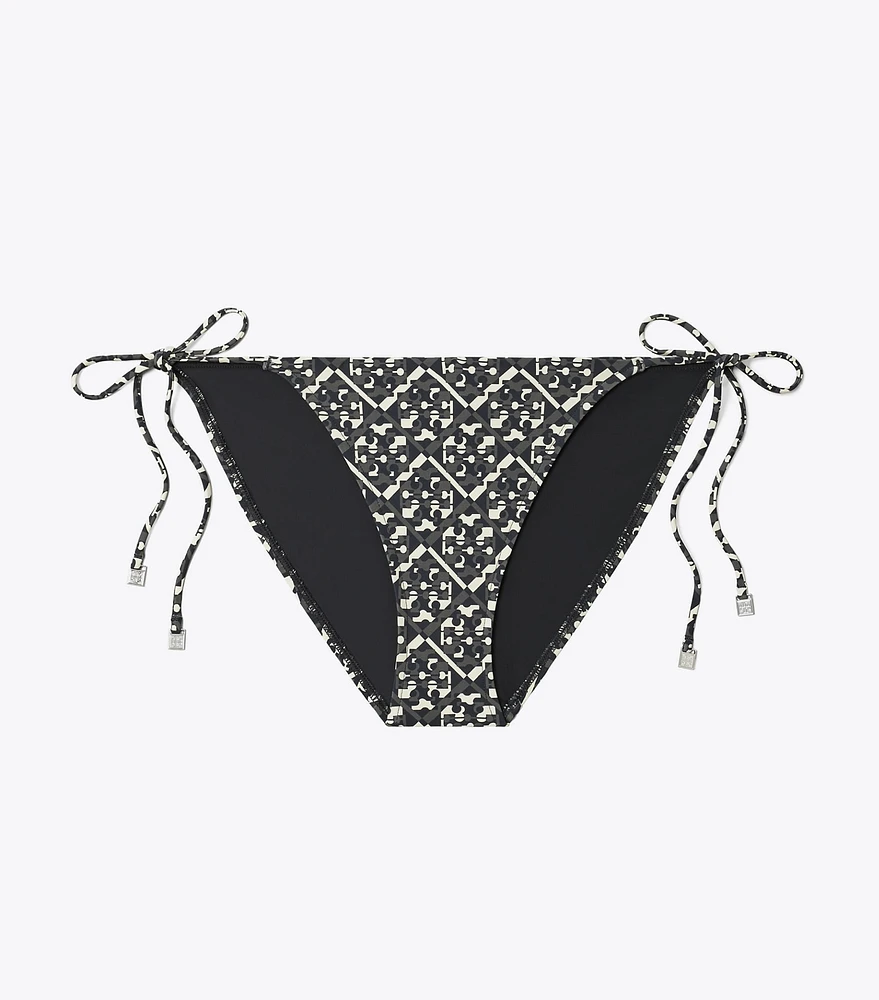 Printed String Bikini Bottom