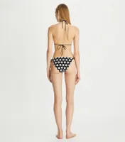 Printed String Bikini Top
