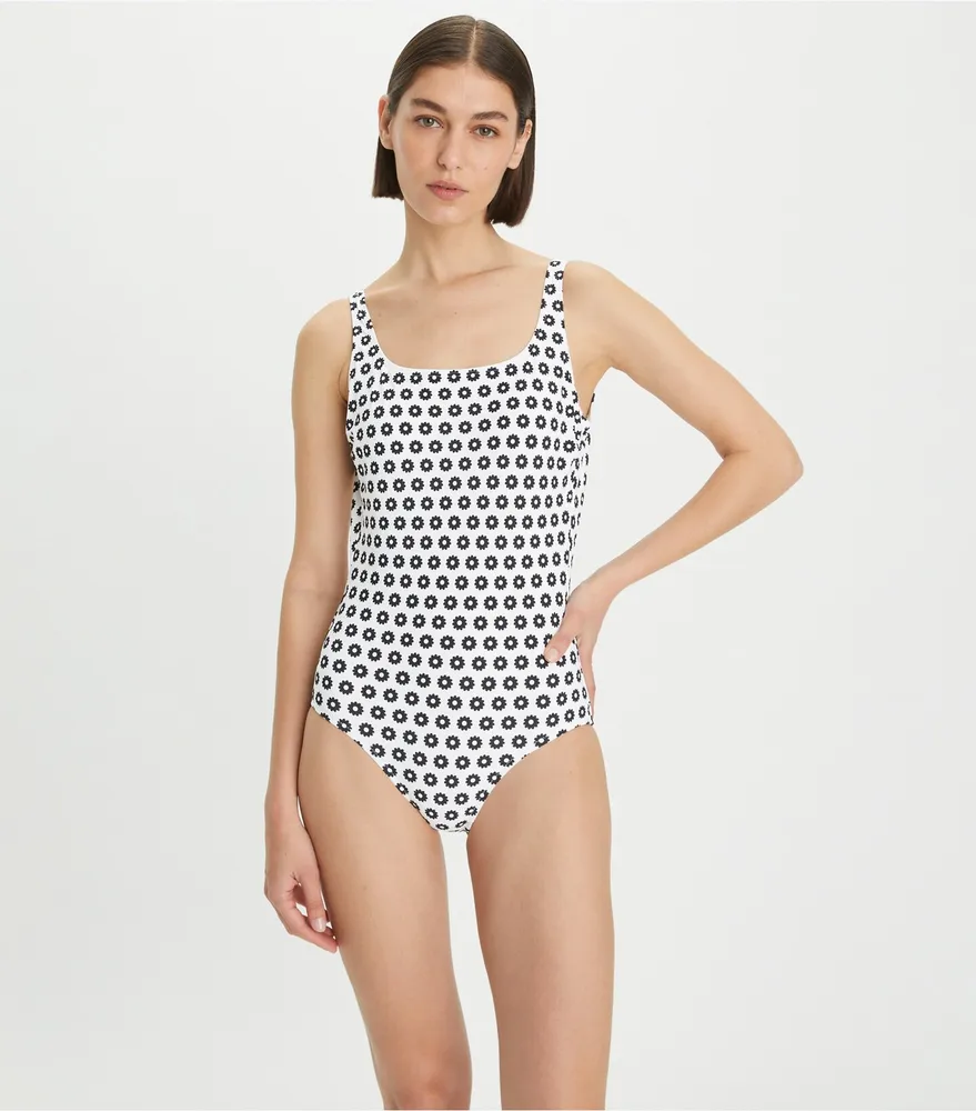 Printed Tank One-Piece Swimsuit