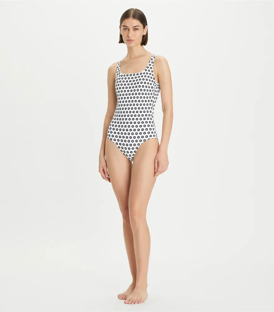 Printed Tank One-Piece Swimsuit