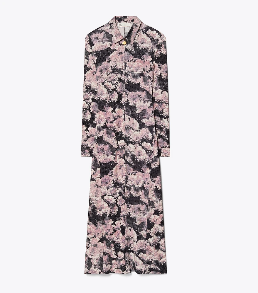 Printed Viscose Polo Dress