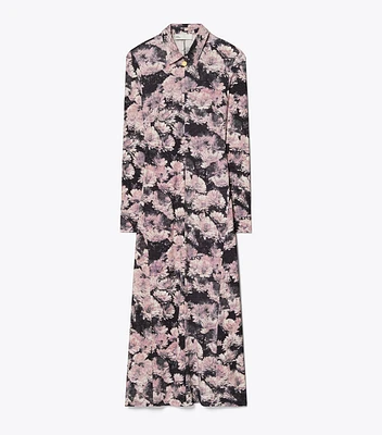 Printed Viscose Polo Dress