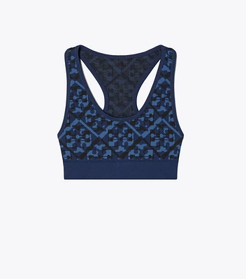 Prismatic T Monogram Jacquard Seamless Bra