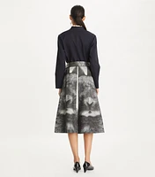 Rabbit Printed Denim Skirt