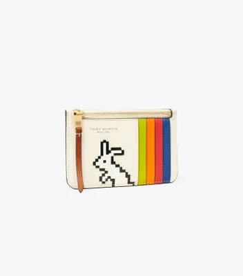 Rainbow Top-Zip Card Case