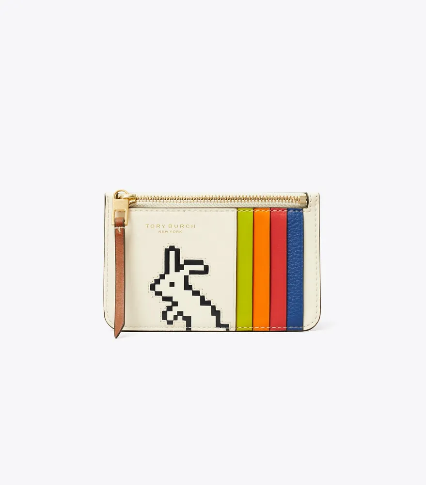 Rainbow Top-Zip Card Case