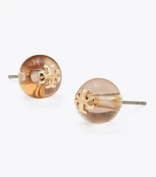 Resin Logo Stud Earring