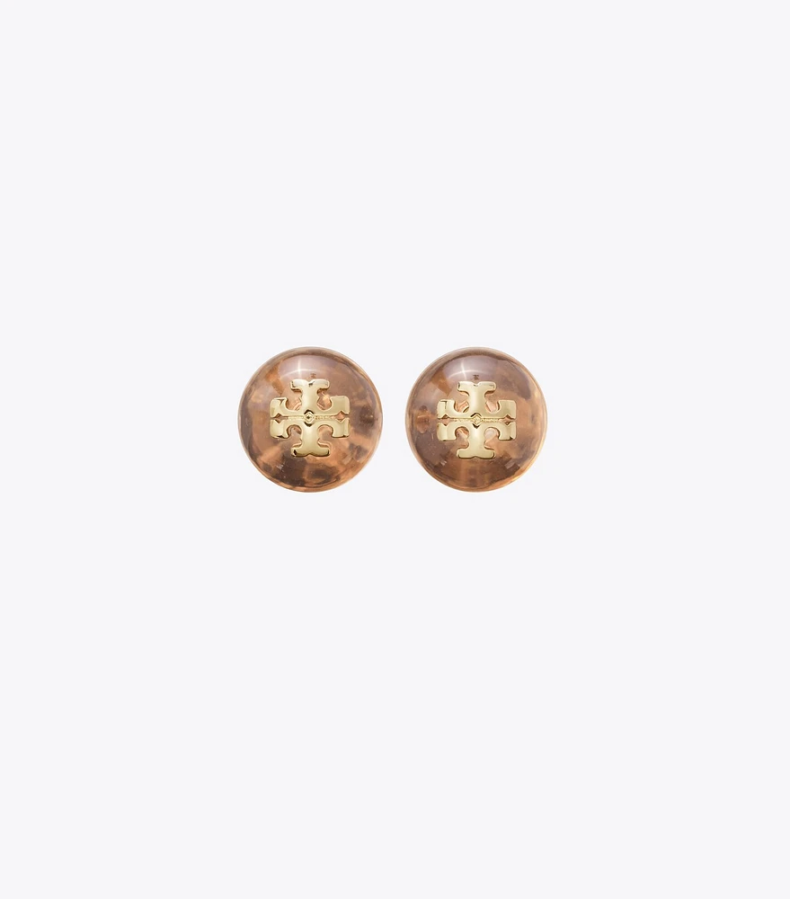 Resin Logo Stud Earring