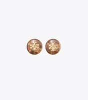 Resin Logo Stud Earring