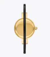Reva Bangle Watch Gift Set, Black/Gold Stainless Steel/Multi-Color, 29 MM