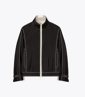 Reversible Cotton Poplin Bomber Jacket