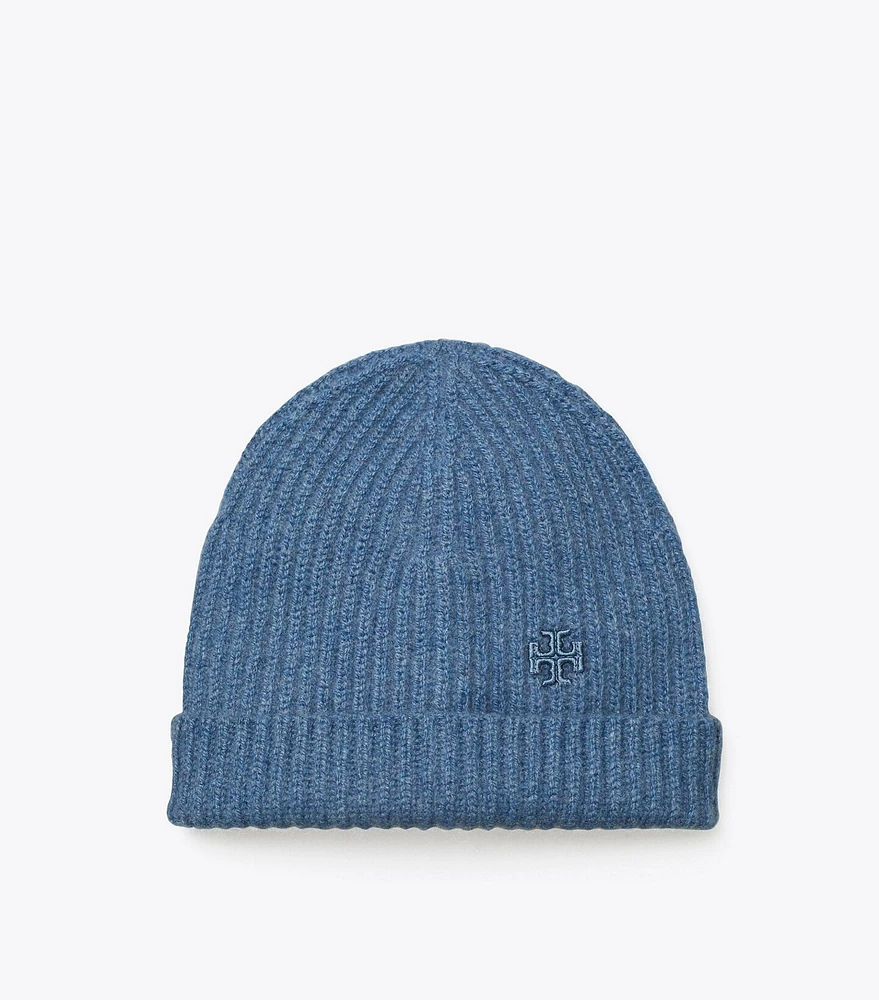 Ribbed Cashmere Beanie