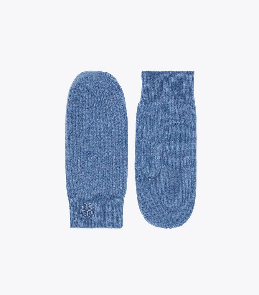 Ribbed Cashmere Mittens