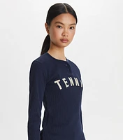 Ribbed Cotton Tennis Henley