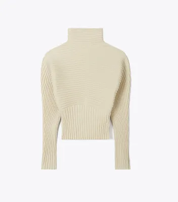 Ribbed Dolman Sleeve Sweater