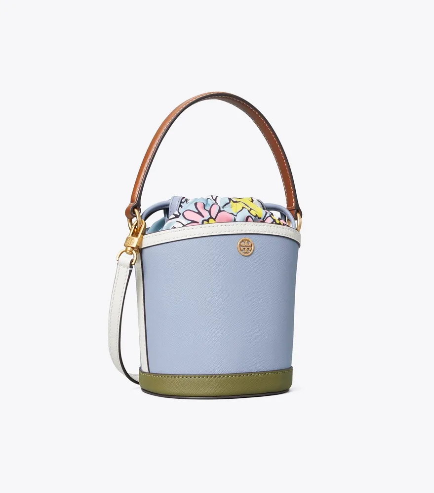 Tory Burch Robinson Color-Block Mini Bucket Bag