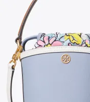 Tory Burch Robinson Color-block Mini Bucket Bag in Blue