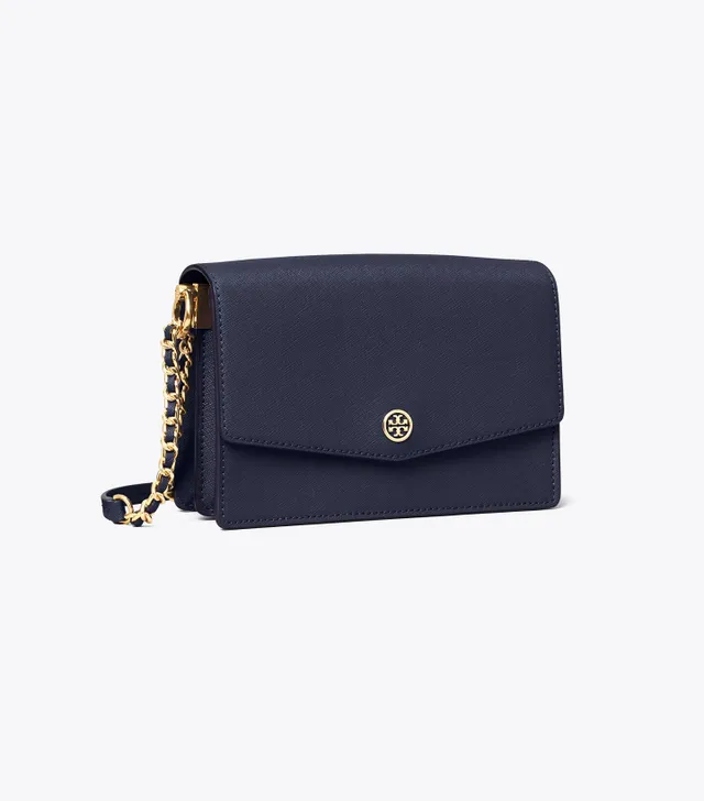 Tory Burch Robinson Convertible Mini Shoulder Bag in Blue